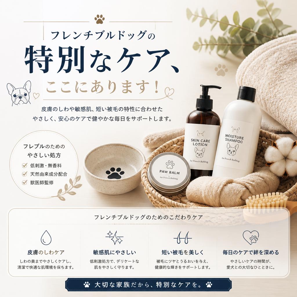フレンチブルドッグの特別なケア、ここにあります！