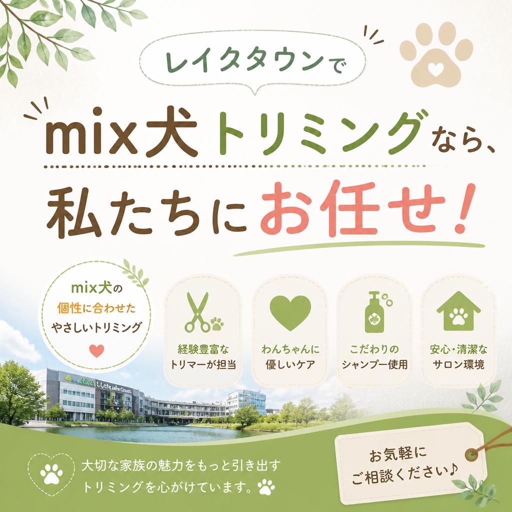 レイクタウンでmix犬トリミングなら、私たちにお任せ！