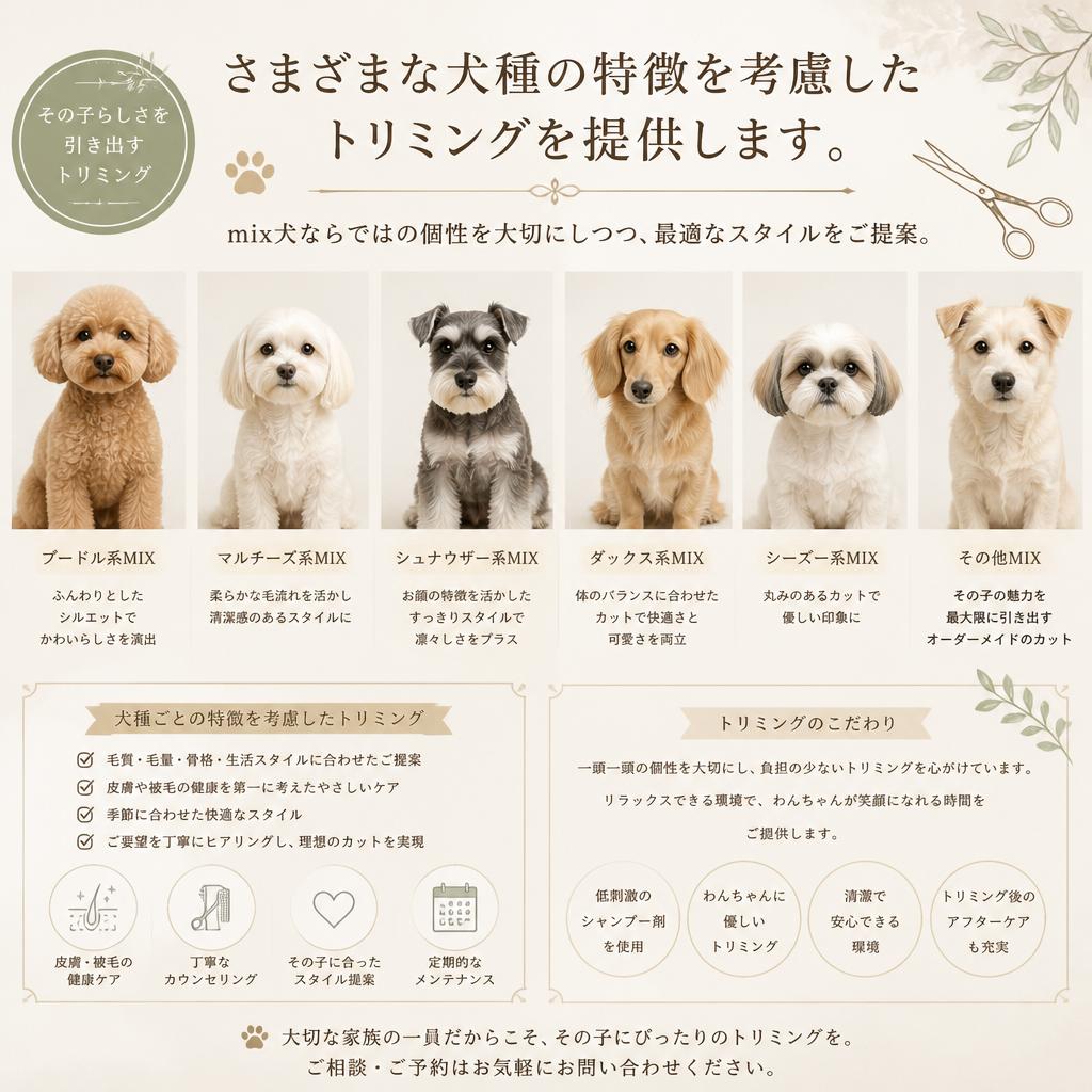 【2】mix犬に特化したトリミング