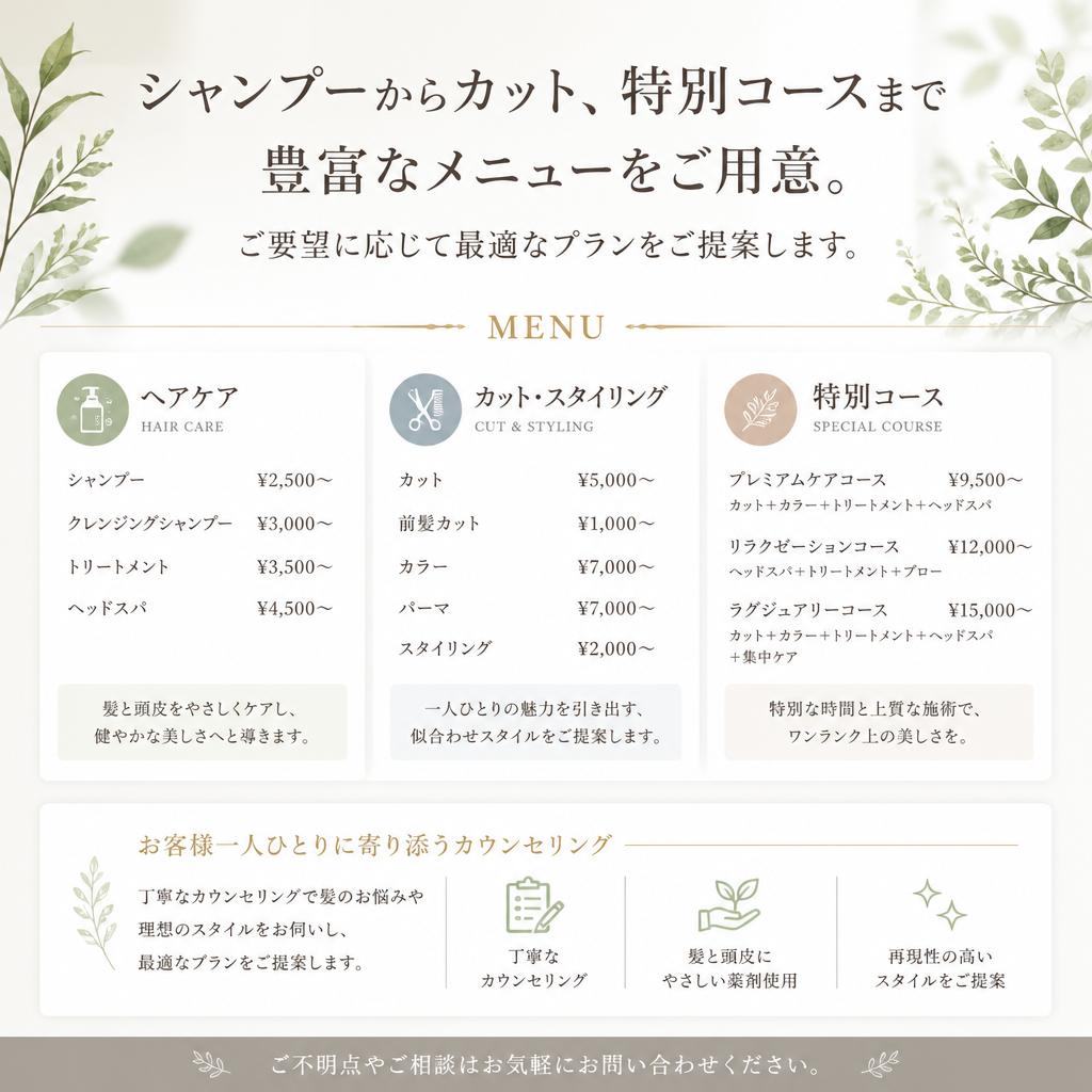 【4】多彩なメニュー