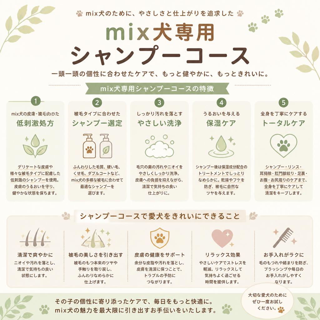 Dog and Cat Grooming Salon JJの特別シャンプーコース