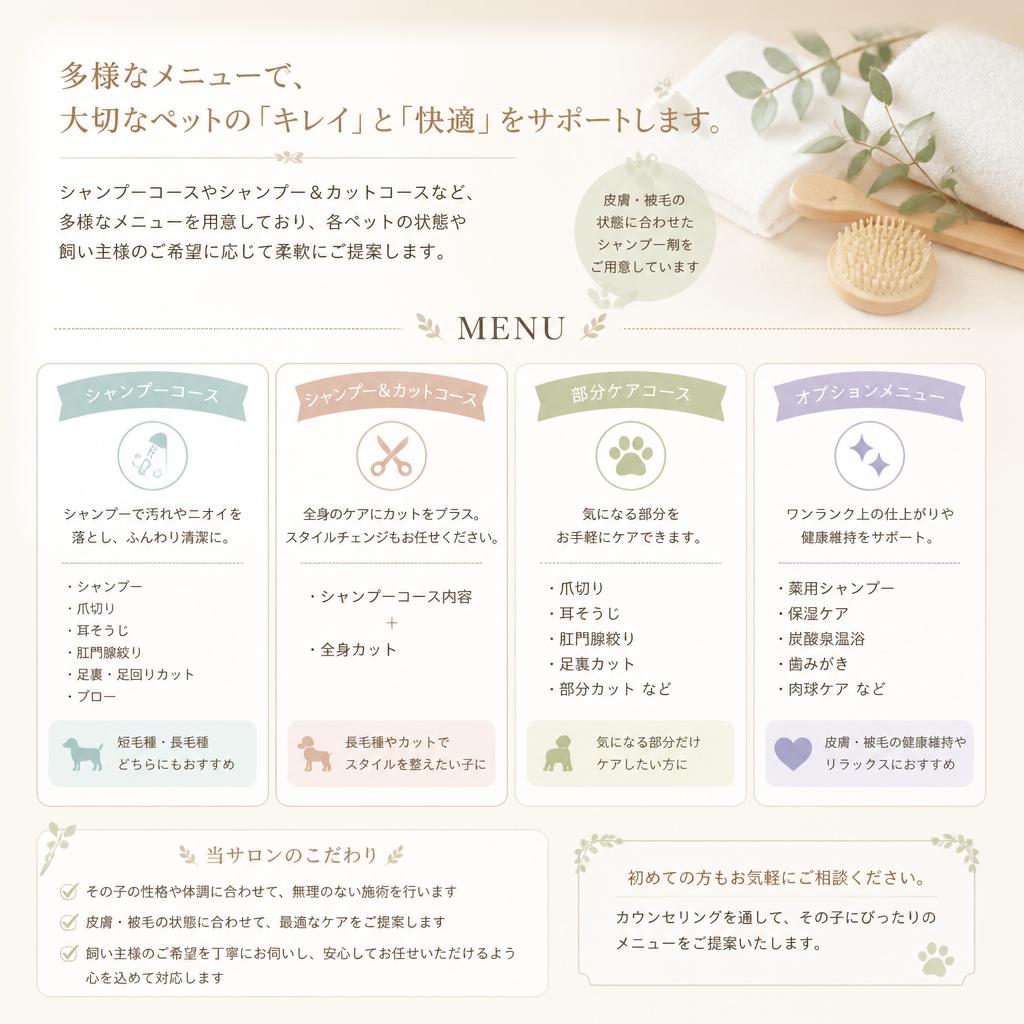 多彩なメニュー
