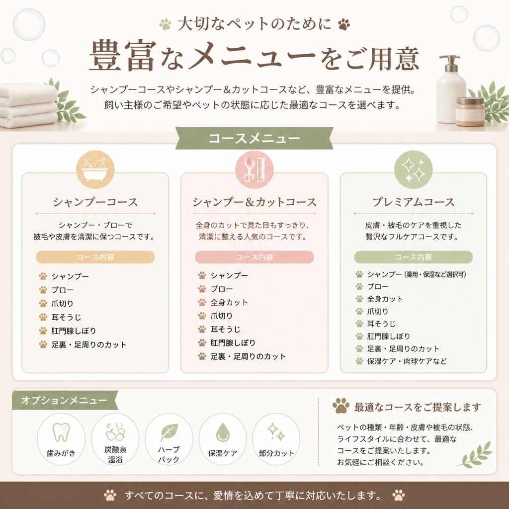 多彩なメニューを用意