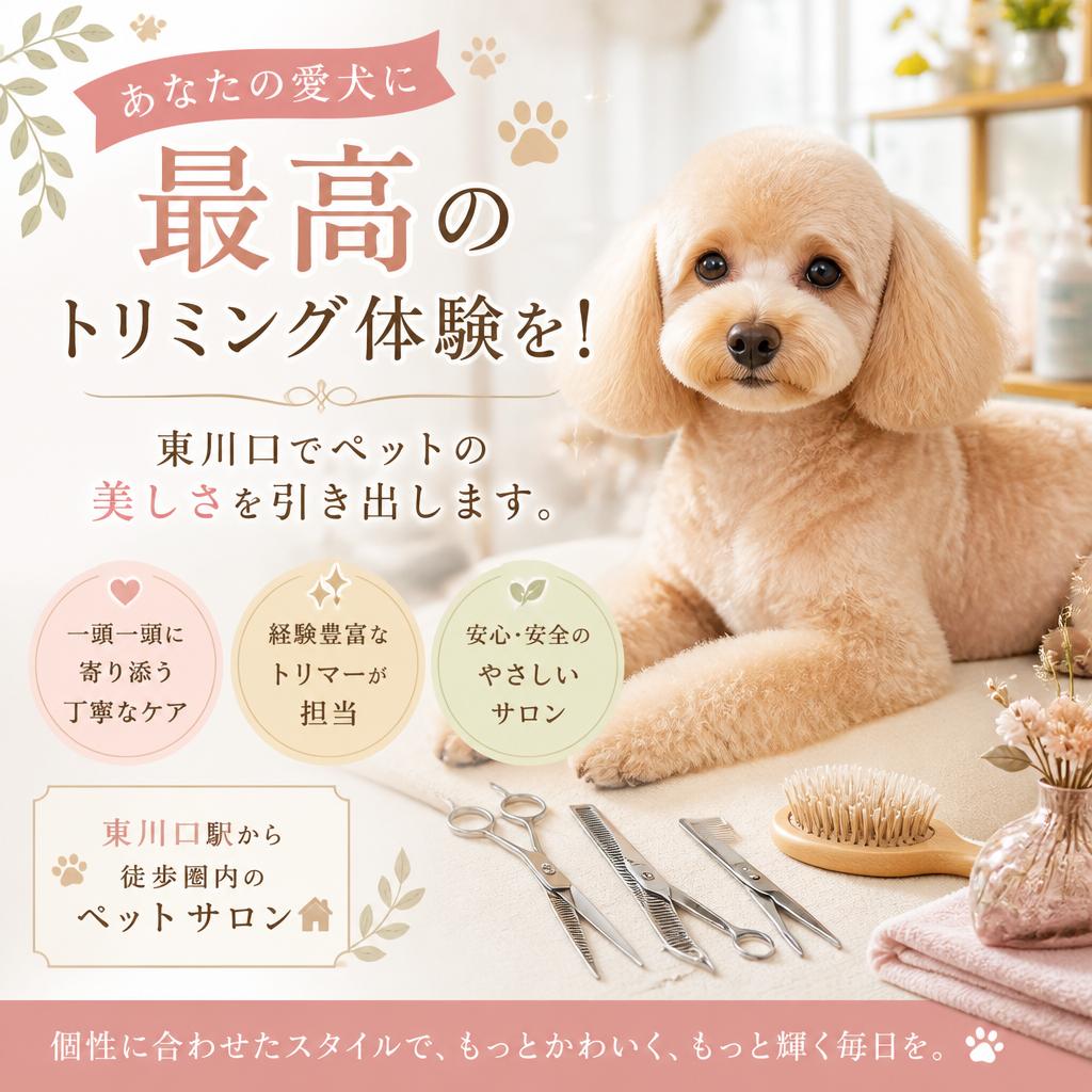あなたの愛犬に最高のトリミング体験を！東川口でペットの美しさを引き出します。
