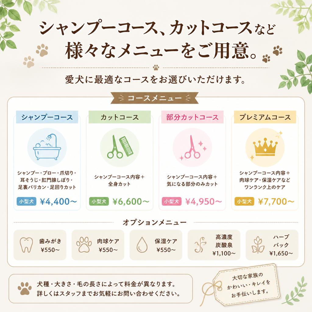 多彩なサービスメニュー