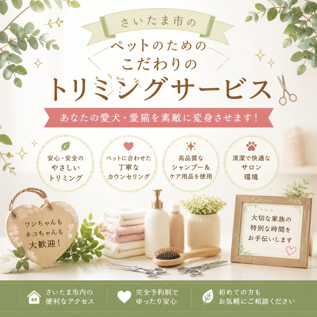 さいたま市のペットのためのこだわりのトリミングサービス - あなたの愛犬・愛猫を素敵に変身させます！