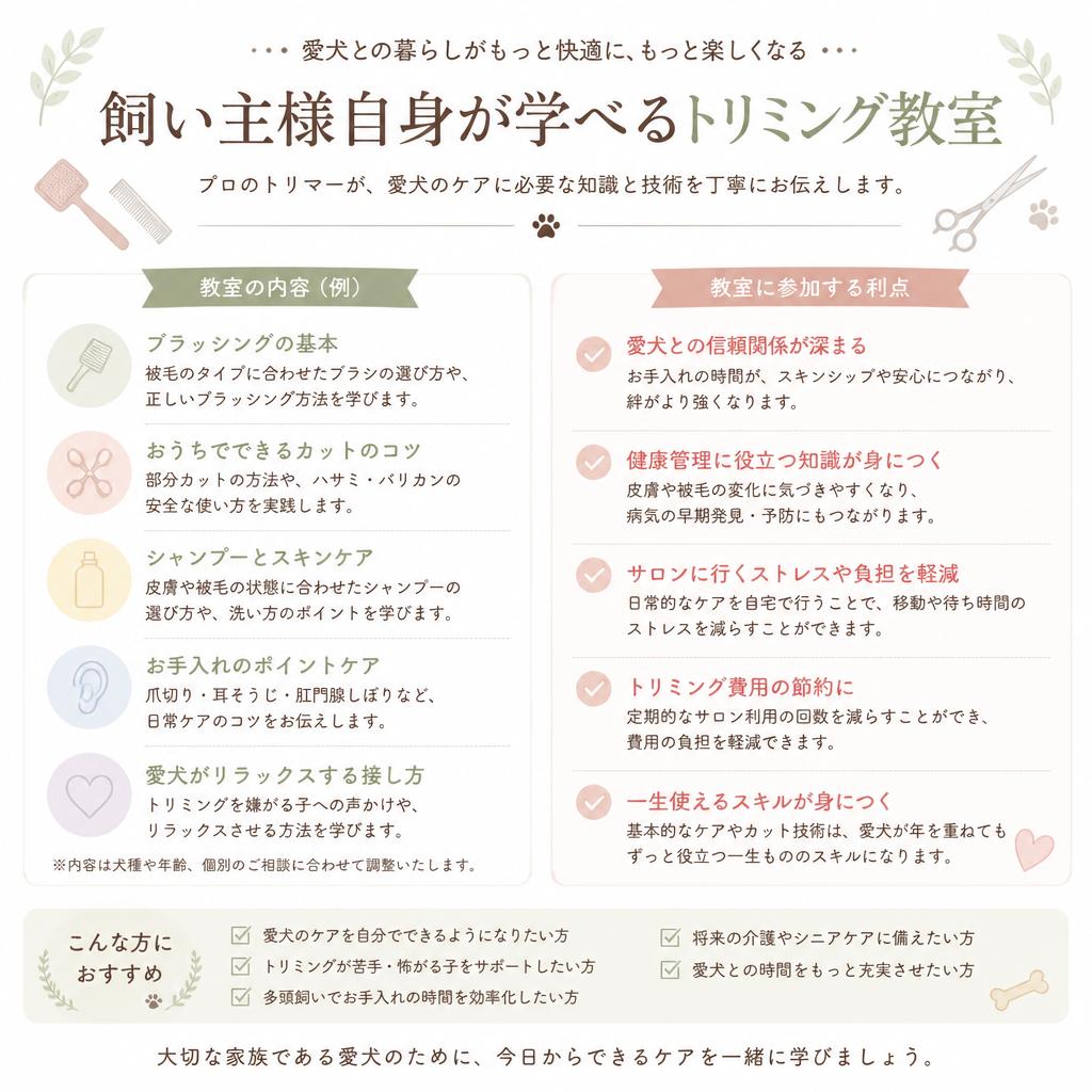 4. ペットトリミング教室の紹介