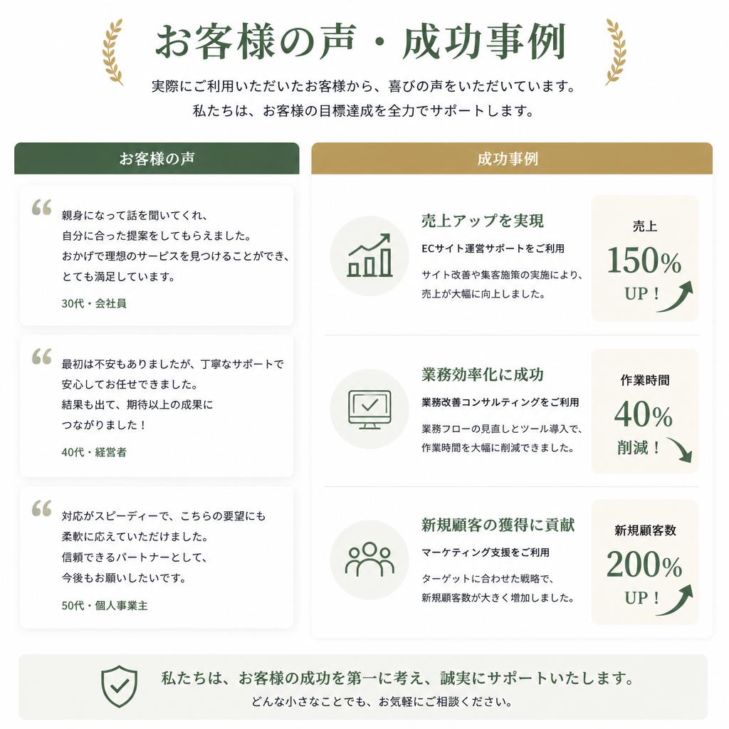 5. 実績とお客様の声