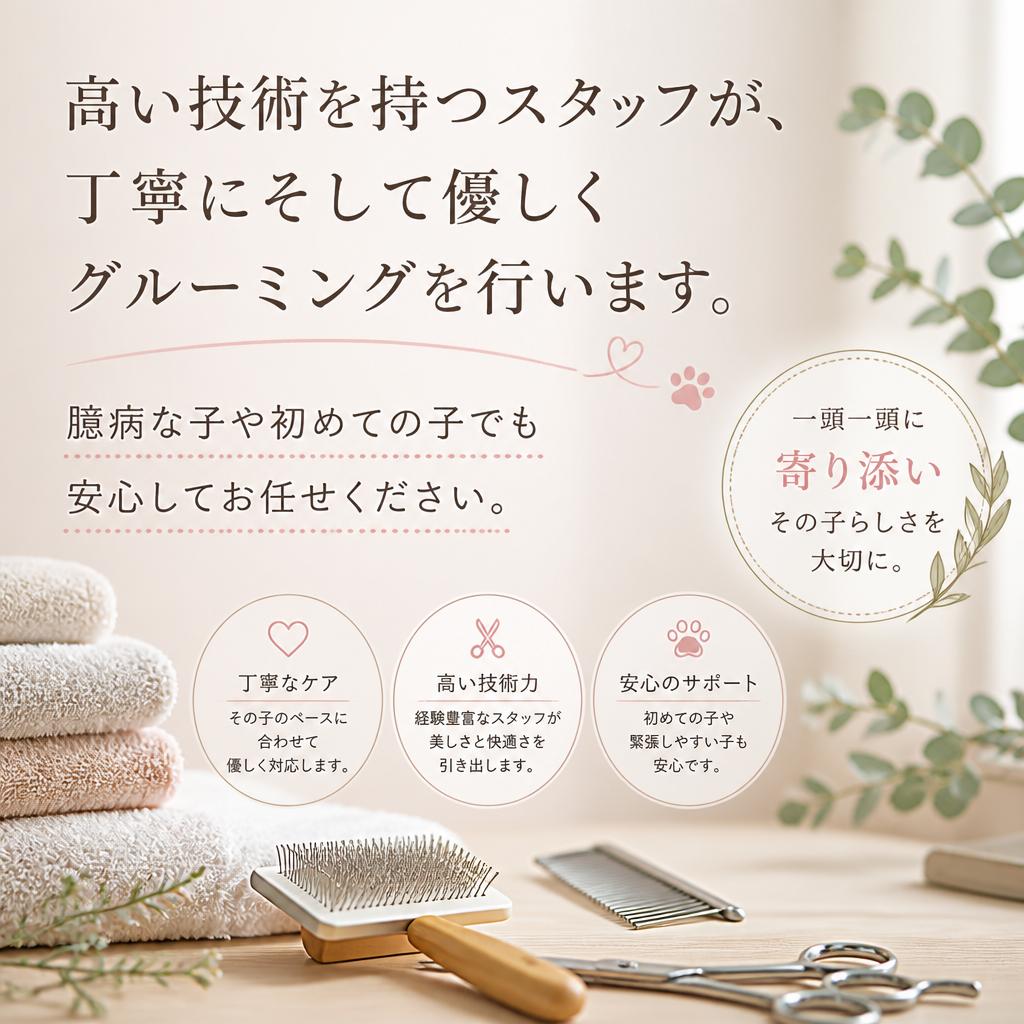 2. スタッフの技術力と優しさ