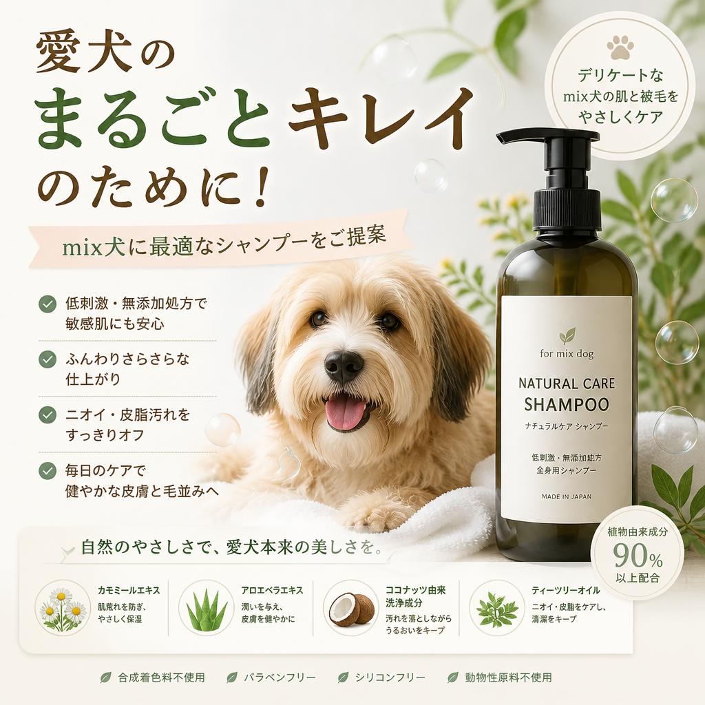愛犬のまるごとキレイのために！mix犬に最適なシャンプーをご提案