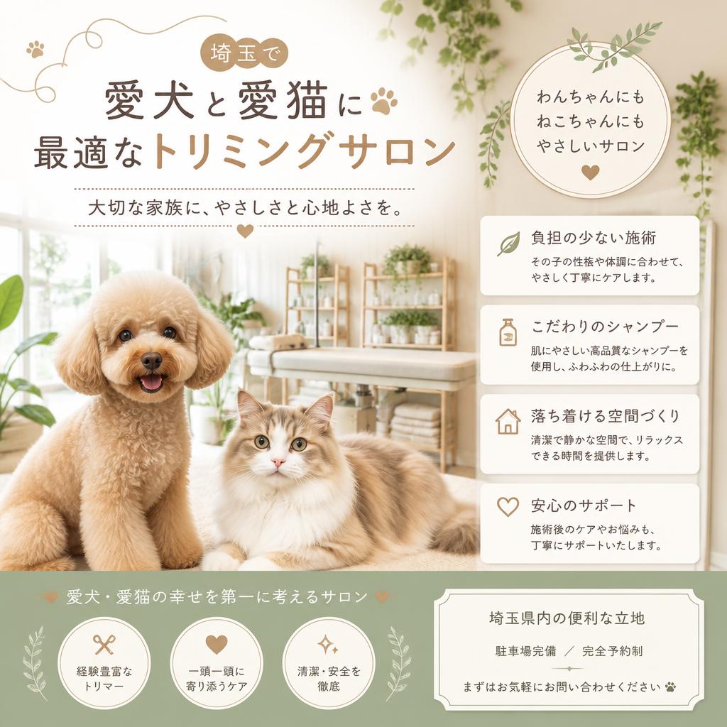 埼玉で愛犬と愛猫に最適なトリミングサロン