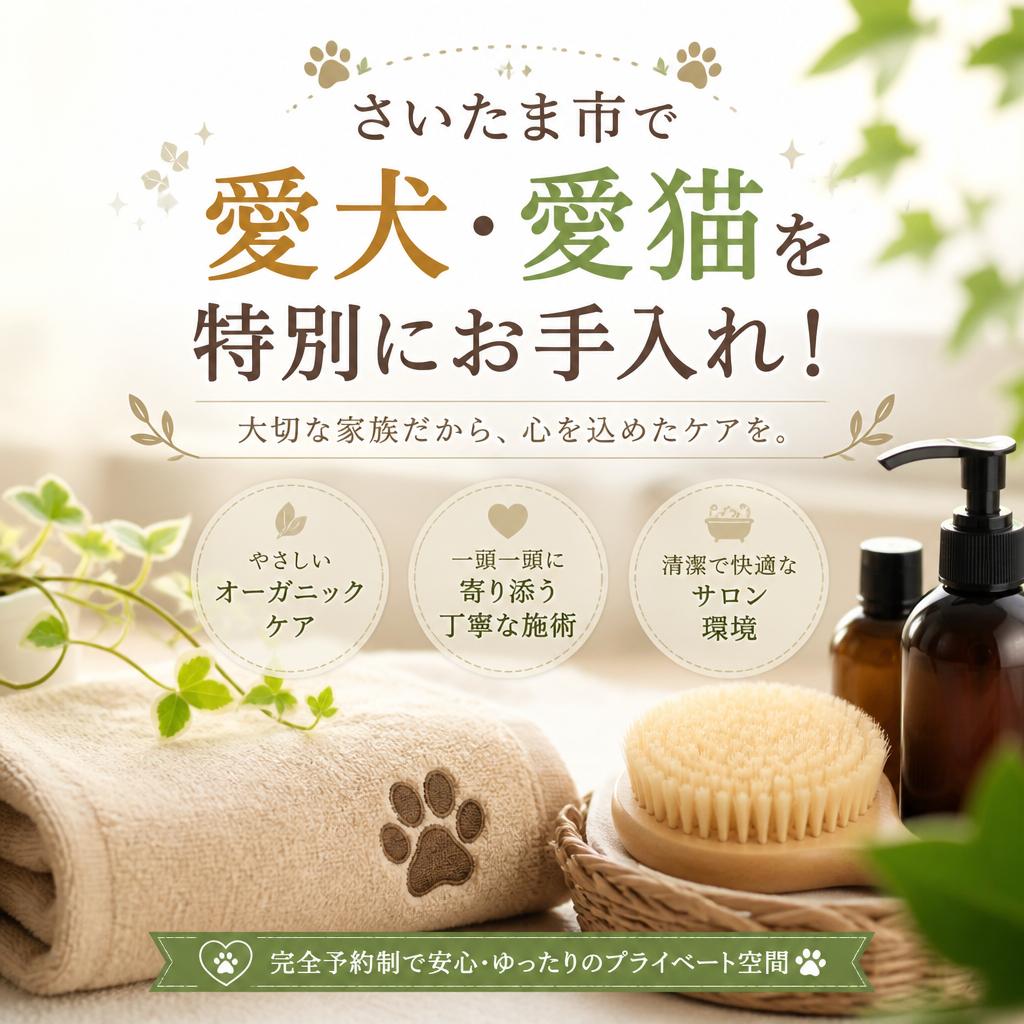 さいたま市で愛犬・愛猫を特別にお手入れ！