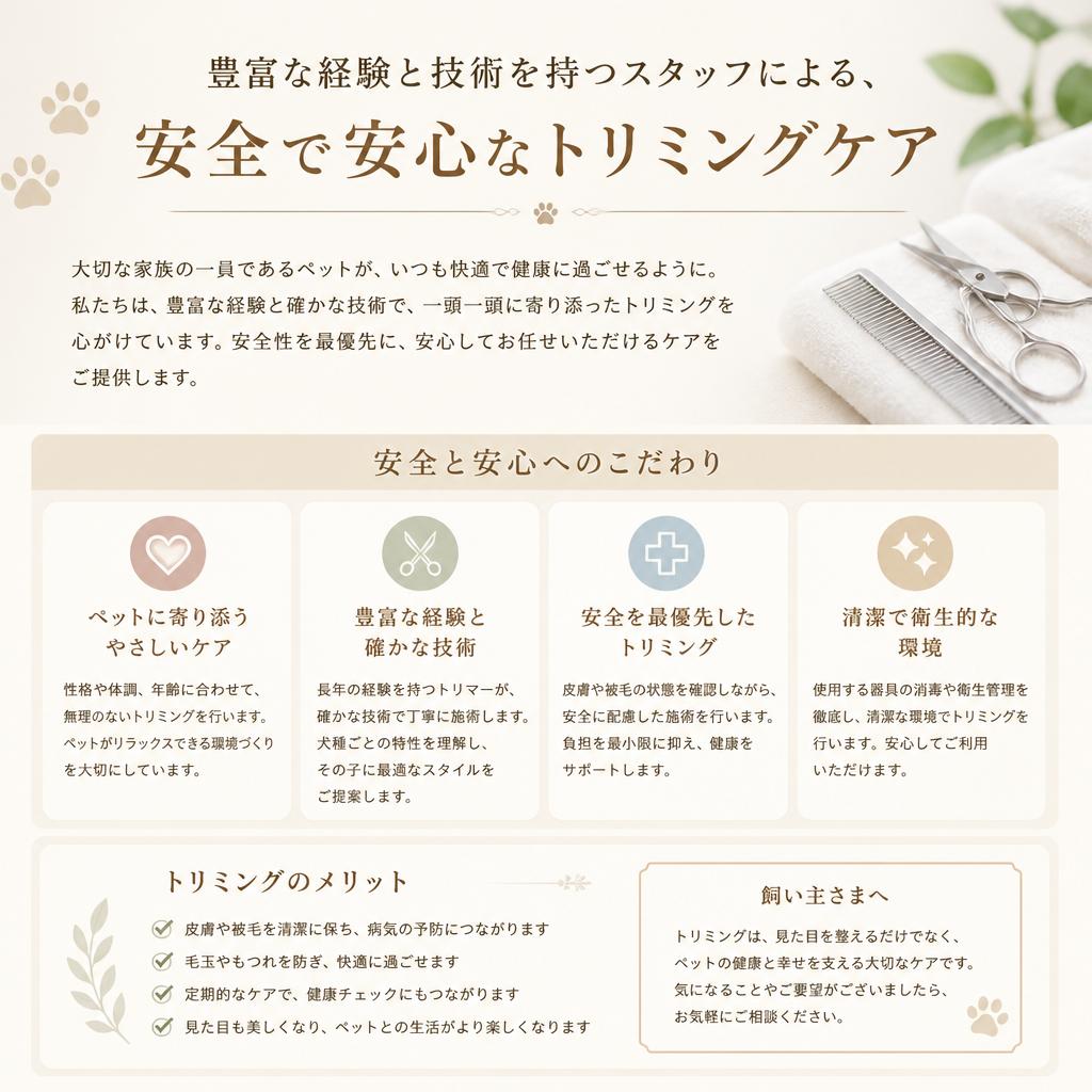 安心・安全なグルーミングの理由