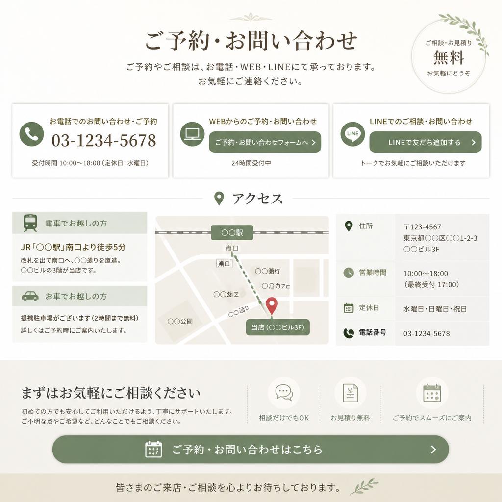 今すぐお問い合わせを！
