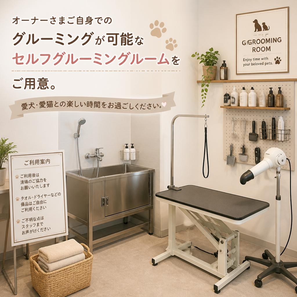 セルフグルーミングルームのご利用