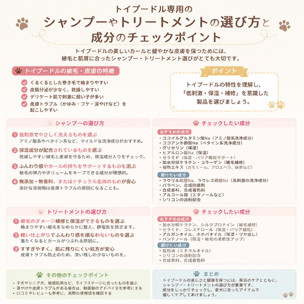 トイプードルに最適なシャンプー用品