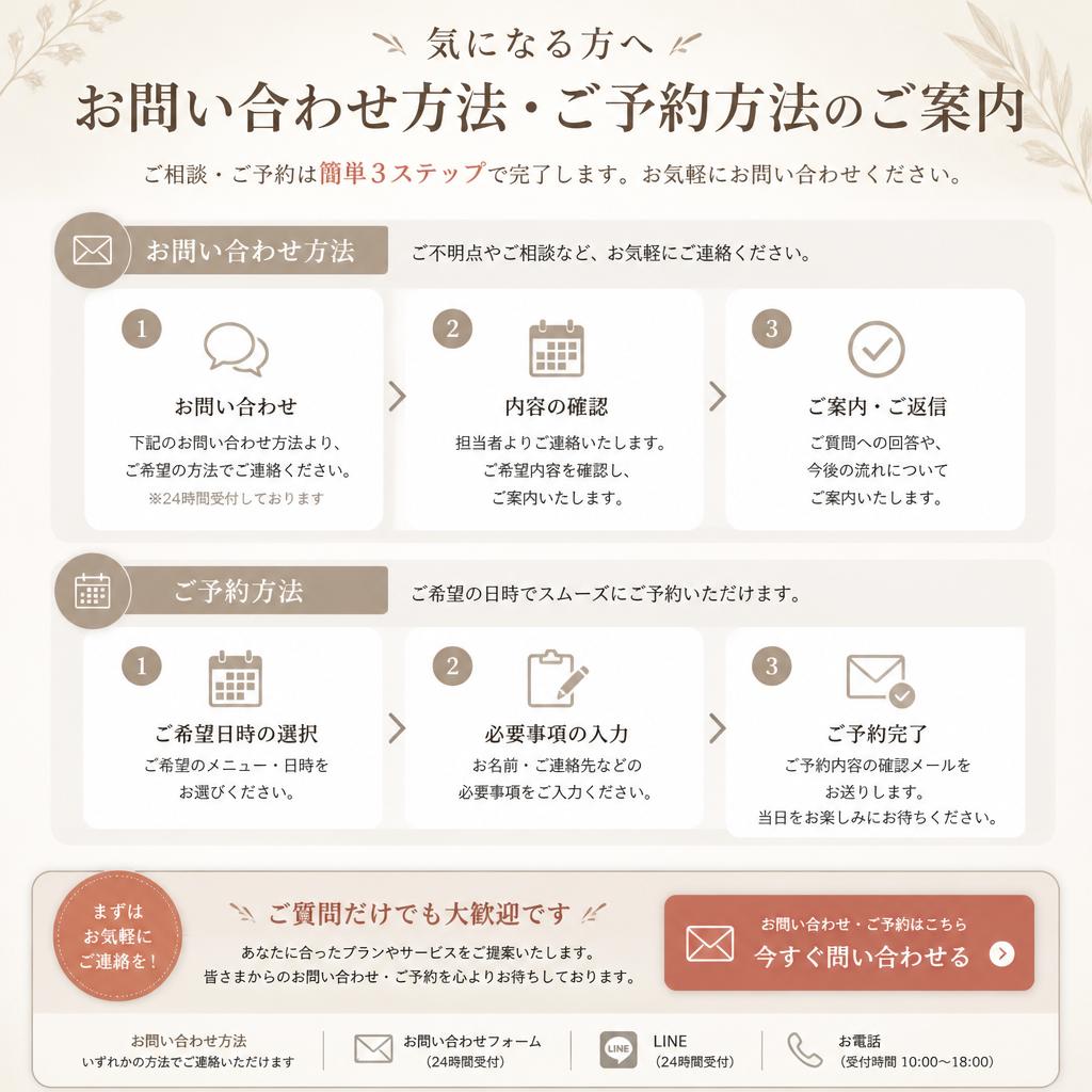 お問い合わせ・予約のご案内