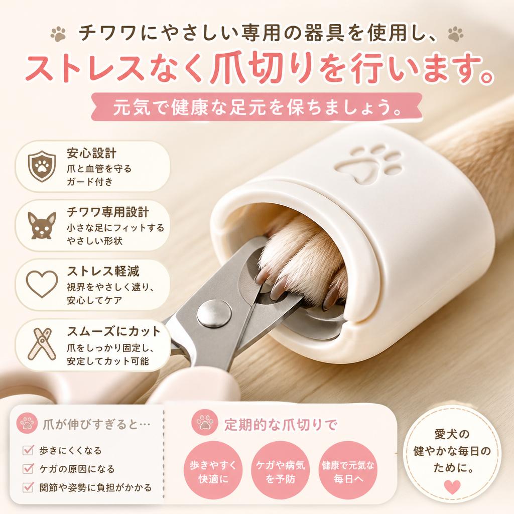 ストレスフリーの爪切り