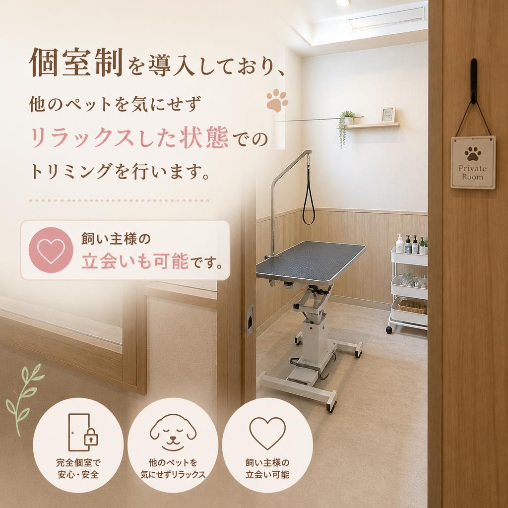 安心・安全のトリミング環境