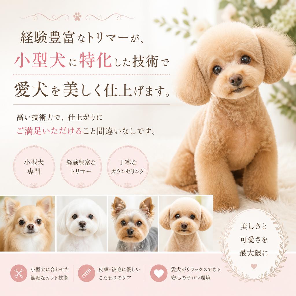 プロによる丁寧なトリミング技術