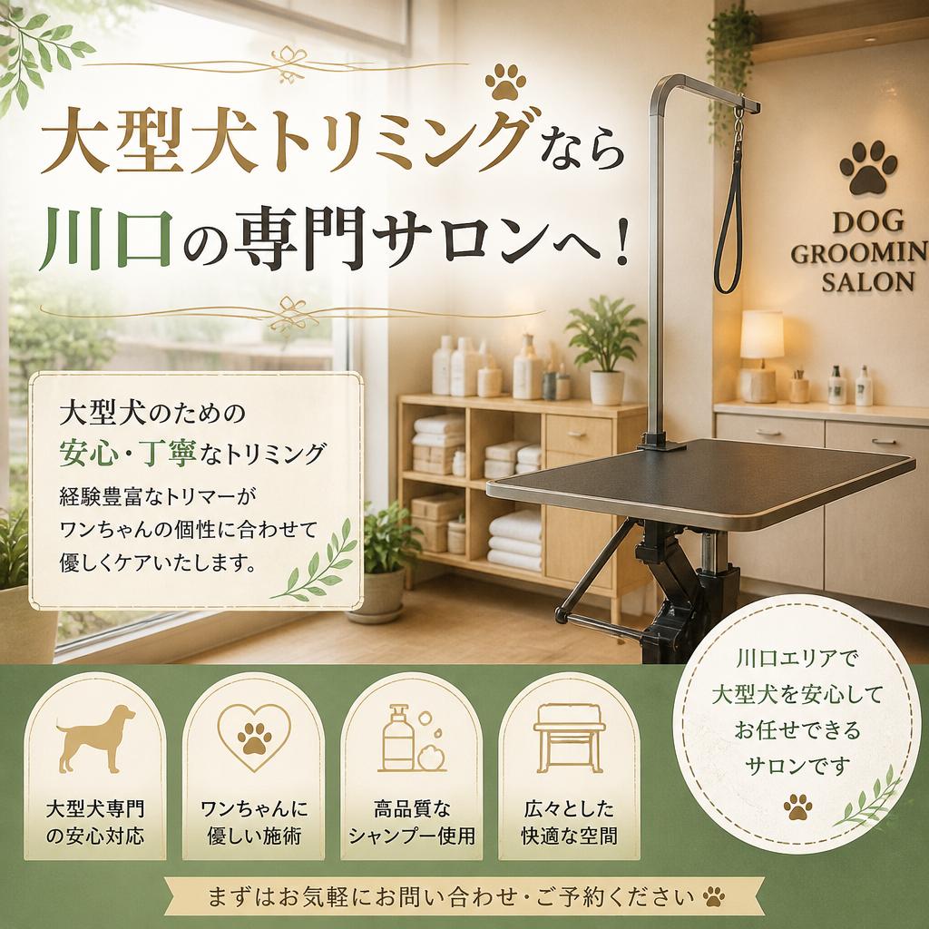 大型犬トリミングなら川口の専門サロンへ！
