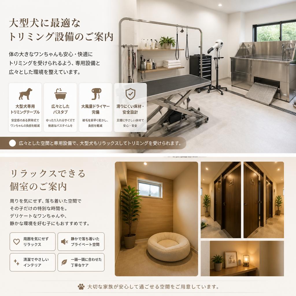 特注のトリミング設備