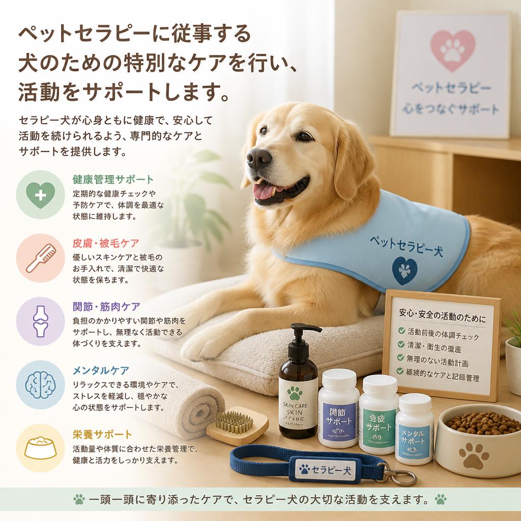 セラピー犬のための特別サービス