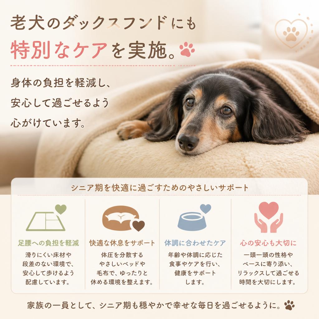 老犬への配慮・特別ケア