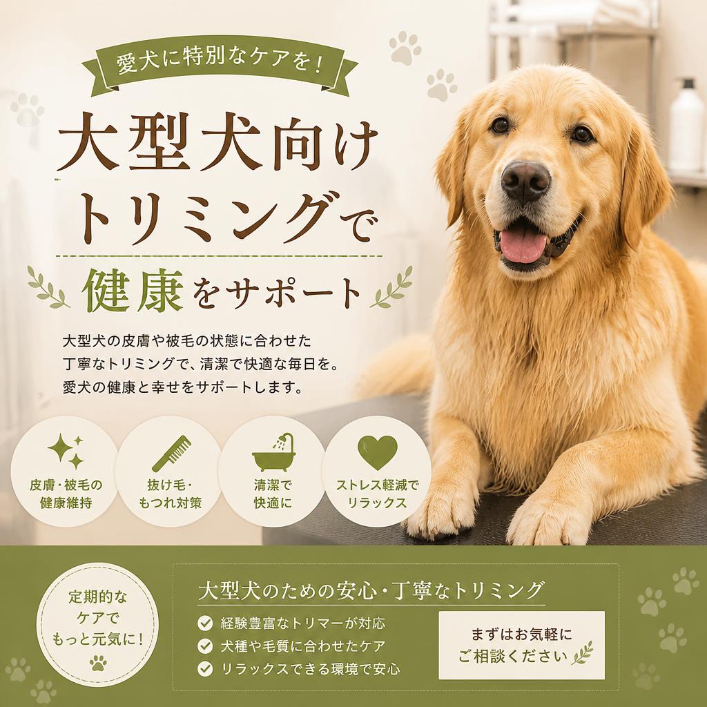 愛犬に特別なケアを！大型犬向けトリミングで健康をサポート