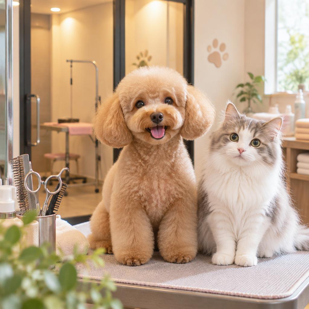 越谷市でトリミングをお探しなら、わんちゃん・ねこちゃんの気持ちに寄り添うJJへ。個室で叶える、安心のグルーミング。