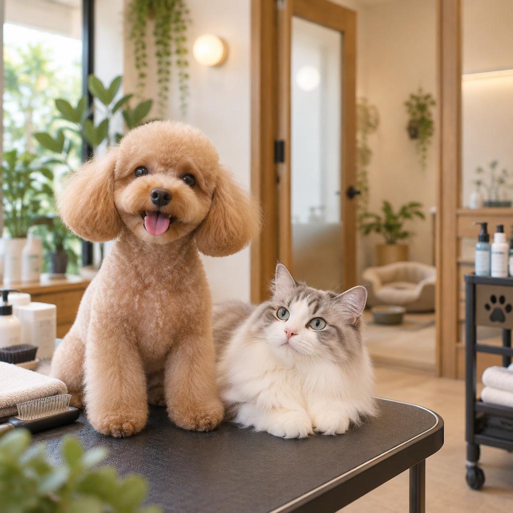 越谷市で、愛犬・愛猫の「らしさ」を大切にするグルーミング。個室対応のペットサロン JJで、心までほぐれるトリミング体験を。
